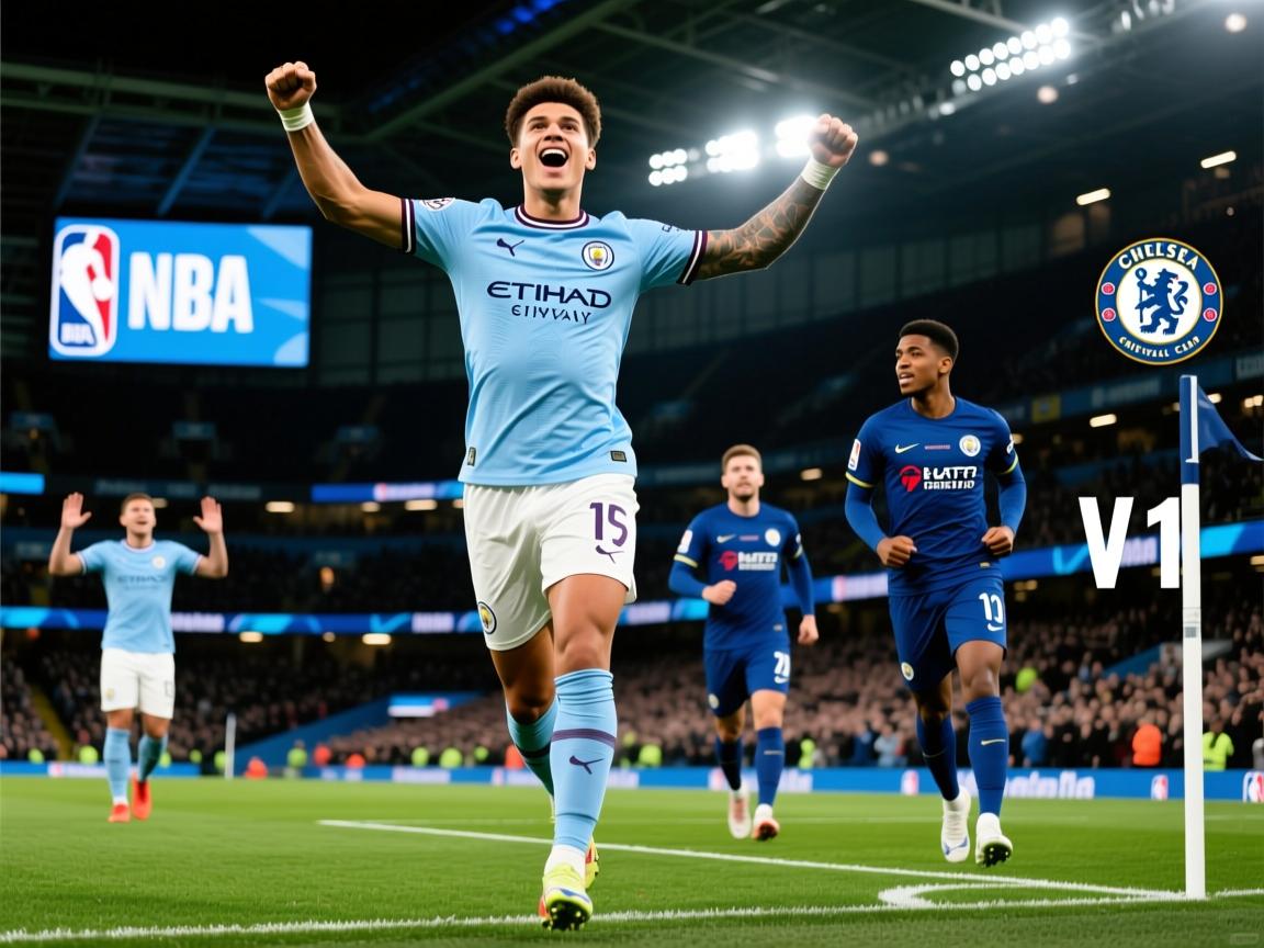 组图：英超曼城1-1切尔西恩佐读秒绝平庆祝  第1张